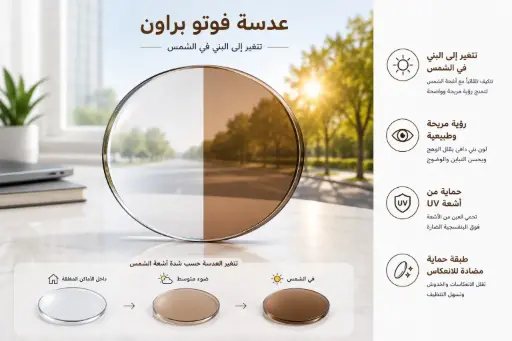 [PR/76610] عدسة بولي كربونيت بني بلو كت مقاومة للكسر  PC B CUT PBR