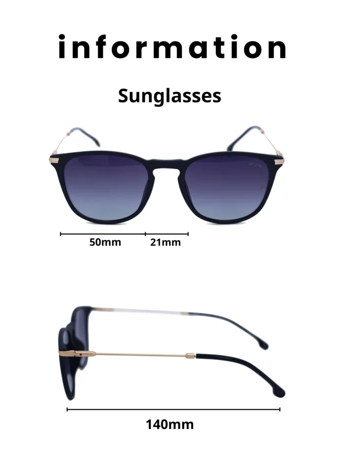 Wayfarer Sunglasses with Polarized UV Protection Lenses – Lightweight, Durable Metal Frame for Men & Women, Perfect for Driving, Travel, and Outdoor Activities" BALENO 156C2 - Image 4