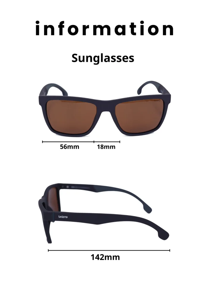 Wayfarer Sunglasses with Polarized UV Protection Lenses – Lightweight, Durable Metal Frame for Men & Women, Perfect for Driving, Travel, and Outdoor Activities" BALENO 4012C3 - Image 6