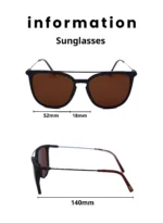 Baleno "Classic Aviator Sunglasses with Sturdy Metal Frame – Polarized Lenses for 100% UV Protection, Lightweight & Comfortable Design – Perfect for Men & Women, Ideal for Driving, Travel, and Outdoor Activities BALENO 5056 C3 - Image 5