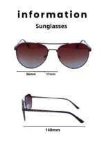 Baleno "Aviator Sunglasses with Polarized UV Protection Lenses – Lightweight, Durable Metal Frame for Men & Women, Perfect for Driving, Travel, and Outdoor Activities" 5103 C3 - Image 5