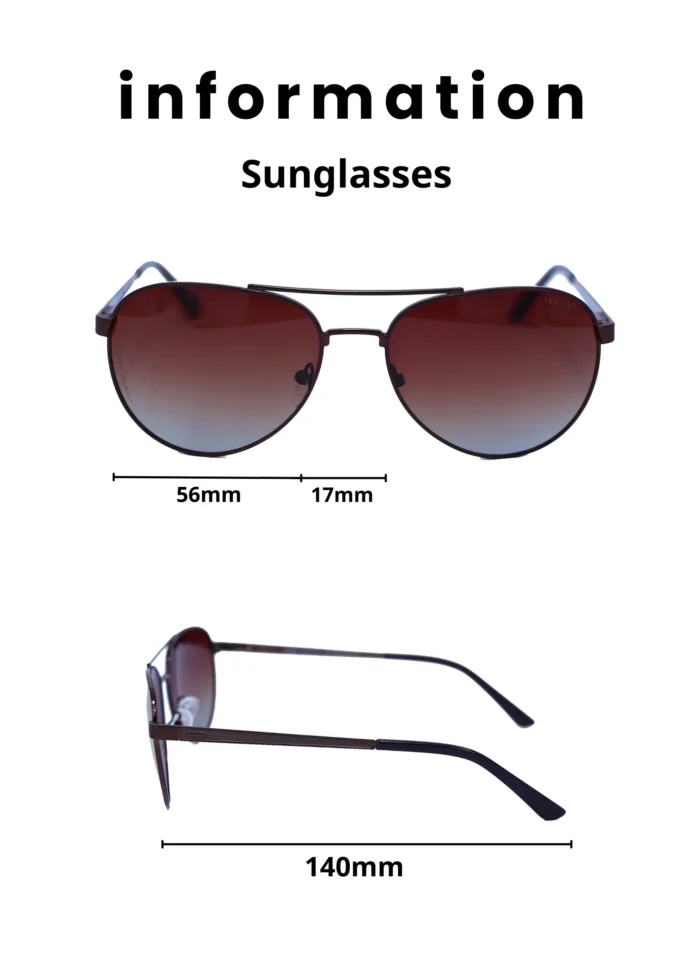 Baleno "Aviator Sunglasses with Polarized UV Protection Lenses – Lightweight, Durable Metal Frame for Men & Women, Perfect for Driving, Travel, and Outdoor Activities" 5103 C3 - Image 5