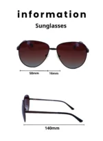 ⁦Baleno Wayfarer Sunglasses with Polarized UV Protection Lenses – Lightweight, Durable Metal Frame for Men & Women, Perfect for Driving, Travel, and Outdoor Activities" 5104 C3⁩ - الصورة ⁦2⁩