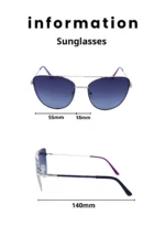⁦Baleno Aviator Sunglasses with Polarized UV Protection Lenses – Lightweight, Durable Metal Frame for Men & Women, Perfect for Driving, Travel, and Outdoor Activities" 5236 C7⁩ - الصورة ⁦5⁩