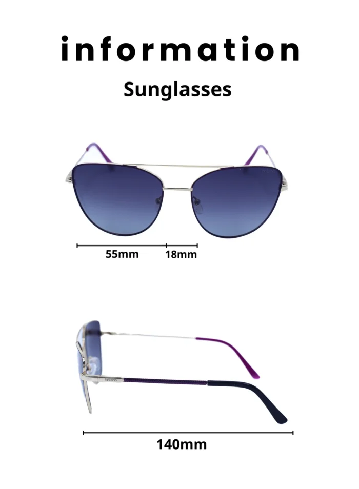 ⁦Baleno Aviator Sunglasses with Polarized UV Protection Lenses – Lightweight, Durable Metal Frame for Men & Women, Perfect for Driving, Travel, and Outdoor Activities" 5236 C7⁩ - الصورة ⁦5⁩
