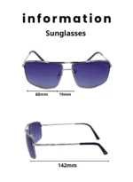 Baleno "Classic Aviator Sunglasses with Sturdy Metal Frame – Polarized Lenses for 100% UV Protection, Lightweight & Comfortable Design – Perfect for Men & Women, Ideal for Driving, Travel, and Outdoor Activities BALENO 5056 C2 - Image 5