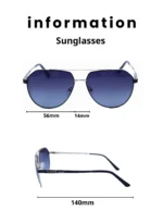⁦Baleno Aviator Sunglasses with Polarized UV Protection Lenses – Lightweight, Durable Metal Frame for Men & Women, Perfect for Driving, Travel, and Outdoor Activities" 5247 C6⁩ - الصورة ⁦2⁩
