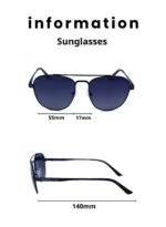 ⁦Baleno Aviator Sunglasses with Polarized UV Protection Lenses – Lightweight, Durable Metal Frame for Men & Women, Perfect for Driving, Travel, and Outdoor Activities" 5402 np C1⁩ - الصورة ⁦5⁩