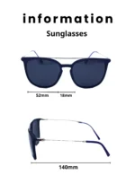Baleno "Classic Aviator Sunglasses with Sturdy Metal Frame – Polarized Lenses for 100% UV Protection, Lightweight & Comfortable Design – Perfect for Men & Women, Ideal for Driving, Travel, and Outdoor Activities BALENO 5056 C5 - Image 5