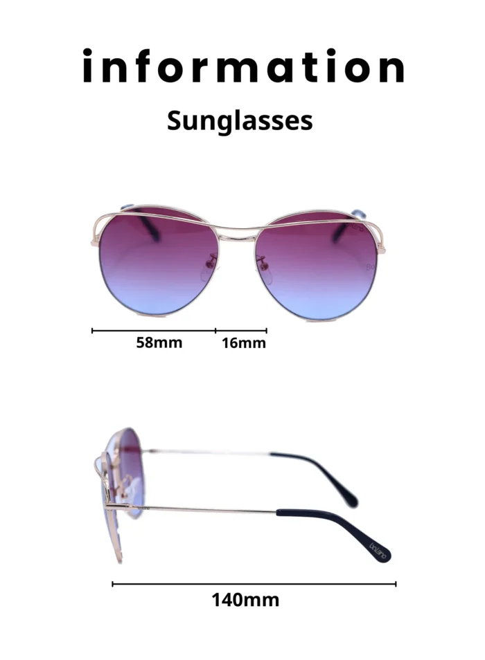 ⁦Baleno Round Sunglasses with Polarized UV Protection Lenses – Lightweight, Durable Metal Frame for Men & Women, Perfect for Driving, Travel, and Outdoor Activities" BALENO 6133 C7⁩ - الصورة ⁦4⁩
