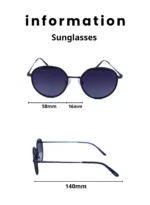 ⁦Baleno Round Sunglasses with Polarized UV Protection Lenses – Lightweight, Durable Metal Frame for Men & Women, Perfect for Driving, Travel, and Outdoor Activities" BALENO 7650SC2⁩ - الصورة ⁦5⁩