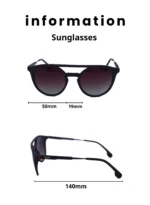 ⁦Baleno Aviator Sunglasses with Polarized UV Protection Lenses – Lightweight, Durable Metal Frame for Men & Women, Perfect for Driving, Travel, and Outdoor Activities" 8032s C5⁩ - الصورة ⁦2⁩