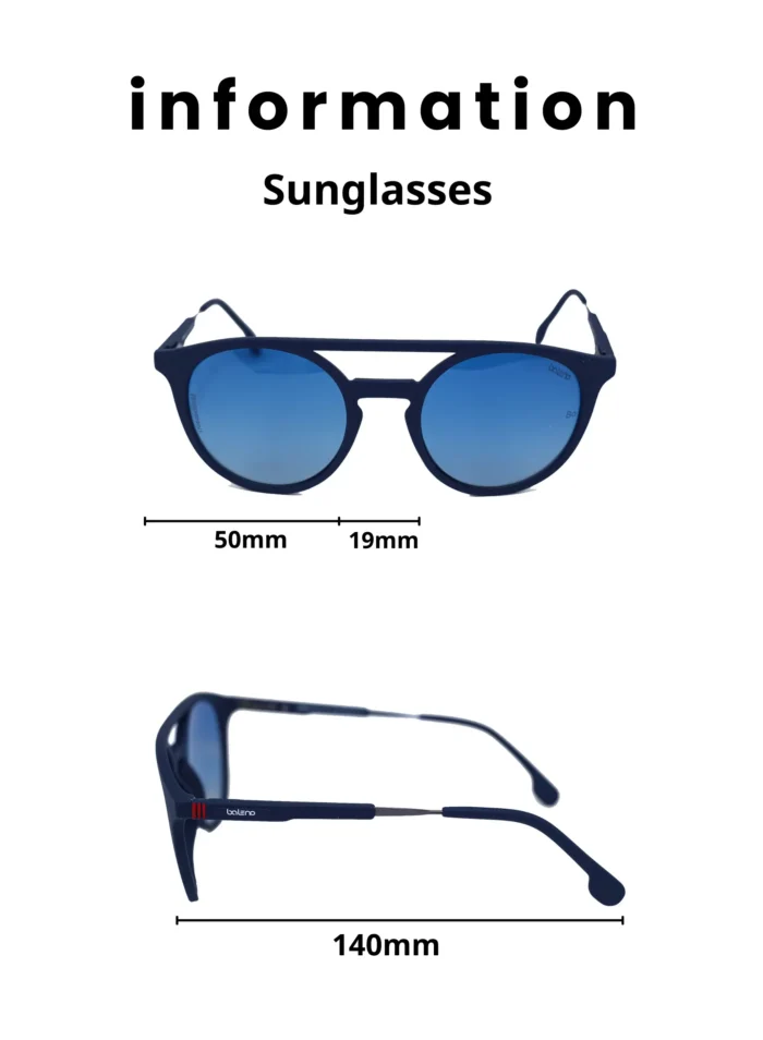⁦Baleno Aviator Sunglasses with Polarized UV Protection Lenses – Lightweight, Durable Metal Frame for Men & Women, Perfect for Driving, Travel, and Outdoor Activities" 8032s C8⁩ - الصورة ⁦2⁩