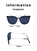 Baleno "Classic Aviator Sunglasses with Sturdy Metal Frame – Polarized Lenses for 100% UV Protection, Lightweight & Comfortable Design – Perfect for Men & Women, Ideal for Driving, Travel, and Outdoor Activities BALENO 5056 C6 - Image 4