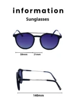 ⁦"Aviator Sunglasses with Polarized UV Protection Lenses – Lightweight, Durable Metal Frame for Men & Women, Perfect for Driving, Travel, and Outdoor Activities" 5061C2⁩ - الصورة ⁦4⁩