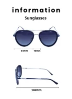 Baleno Aviator Sunglasses with Polarized UV Protection Lenses – Lightweight, Durable Metal Frame for Men & Women, Perfect for Driving, Travel, and Outdoor Activities" 8229 C5 - Image 2