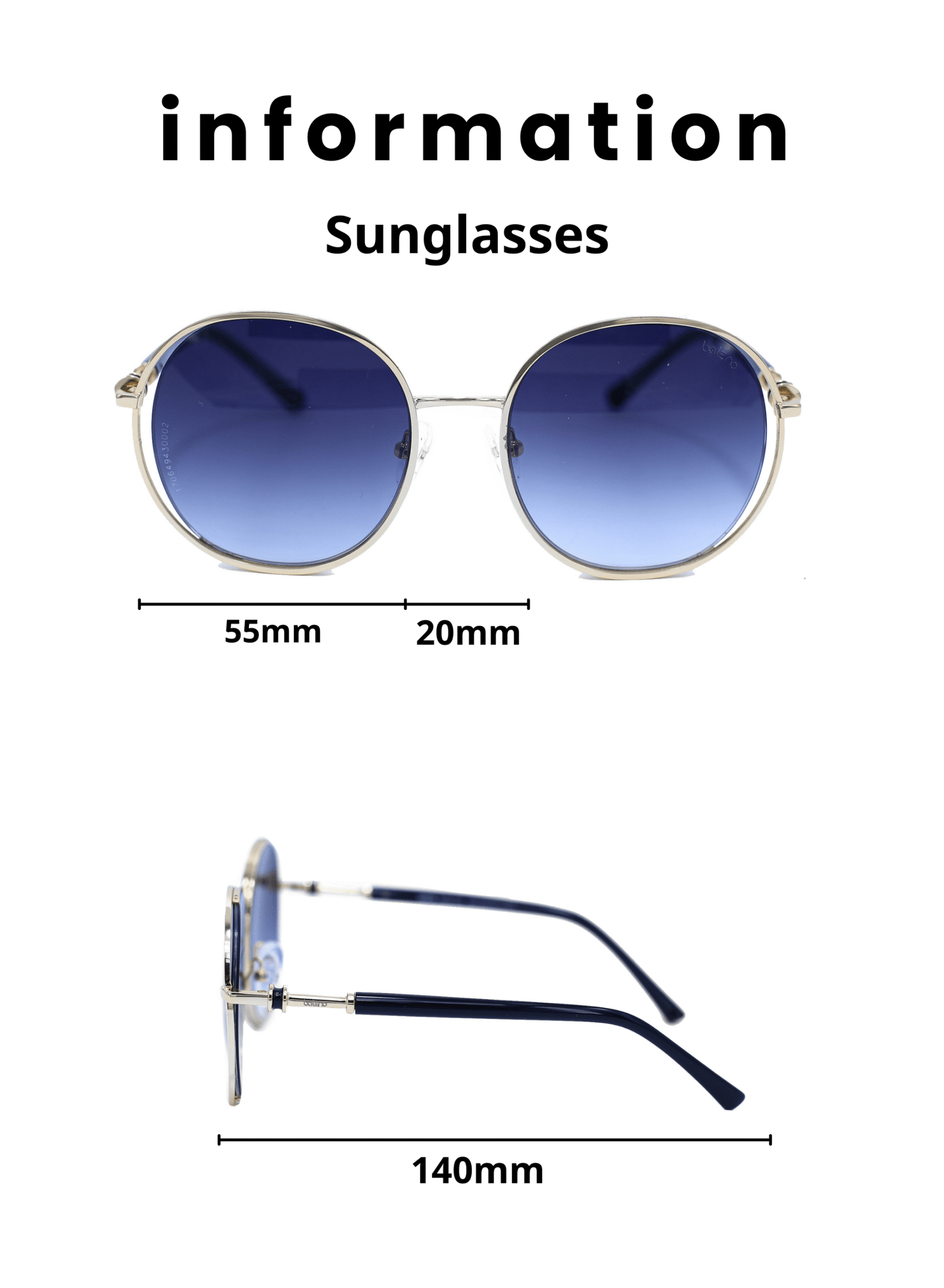 65 Baleno Round Sunglasses with Polarized UV Protection Lenses – Lightweight, Durable Metal Frame for Men & Women, Perfect for Driving, Travel, and Outdoor Activities" BALENO BV6135 200681 - الصورة 3