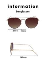 Baleno Aviator Sunglasses with Polarized UV Protection Lenses – Lightweight, Durable Metal Frame for Men & Women, Perfect for Driving, Travel, and Outdoor Activities" 9055 3589 - Image 2