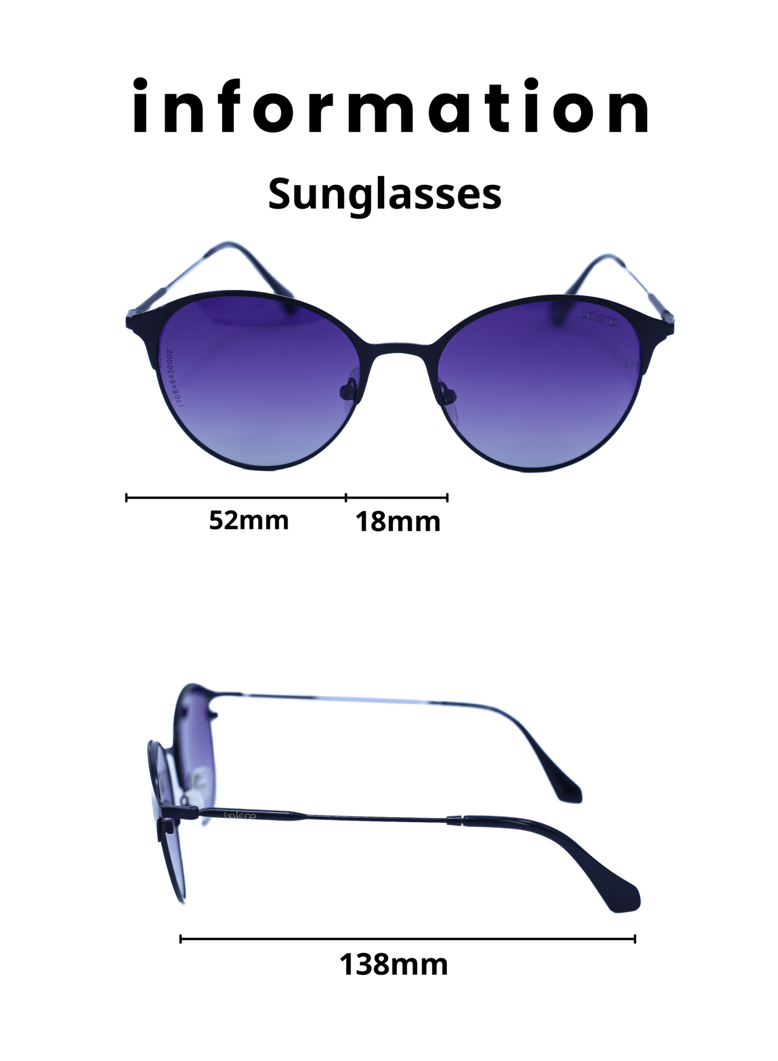 ا Baleno Wayfarer Sunglasses with Polarized UV Protection Lenses – Lightweight, Durable Metal Frame for Men & Women, Perfect for Driving, Travel