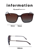 Baleno SQUARE Sunglasses with Polarized UV Protection Lenses – Lightweight, Durable Metal Frame for Men & Women, Perfect for Driving, Travel