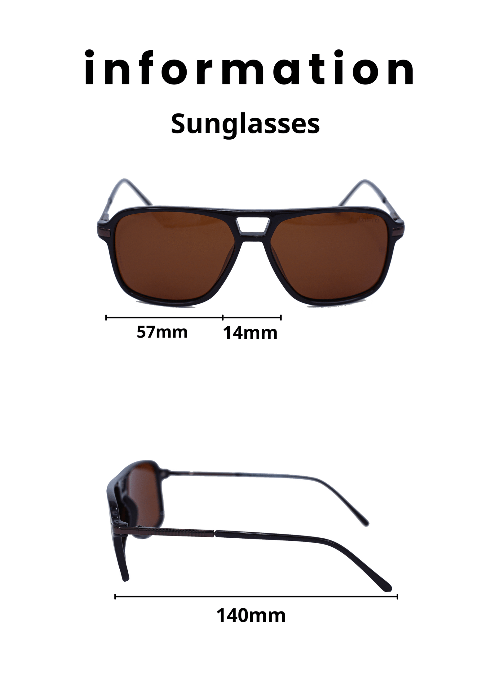 ا Baleno Aviator Sunglasses with Polarized UV Protection Lenses – Lightweight, Durable Metal Frame for Men & Women, Perfect for Driving, Travel, and Outdoor Activities" E8024 C1 - الصورة 5