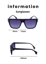 Baleno Square Sunglasses with Polarized UV Protection Lenses – Lightweight, Durable Metal Frame for Men & Women, Perfect for Driving, Travel, and Outdoor Activities" Gg0500s Aj2 - Image 4