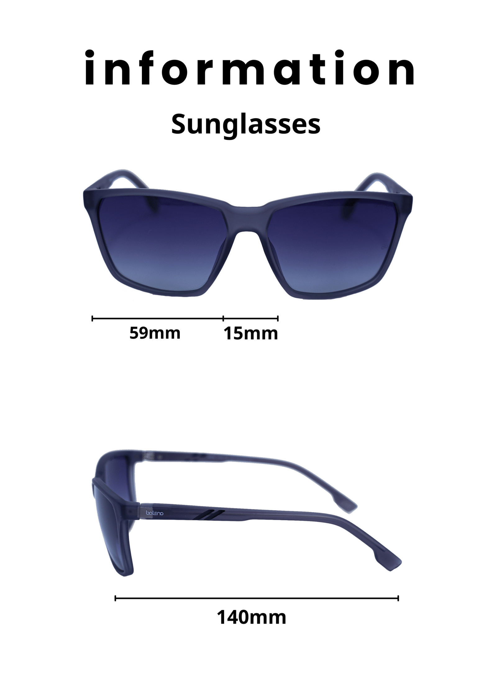 ا (1) Baleno Wayfarer Sunglasses with Polarized UV Protection Lenses – Lightweight, Durable Metal Frame for Men & Women, Perfect for Driving, Travel, and Outdoor Activities" P6132 C2 - الصورة 5