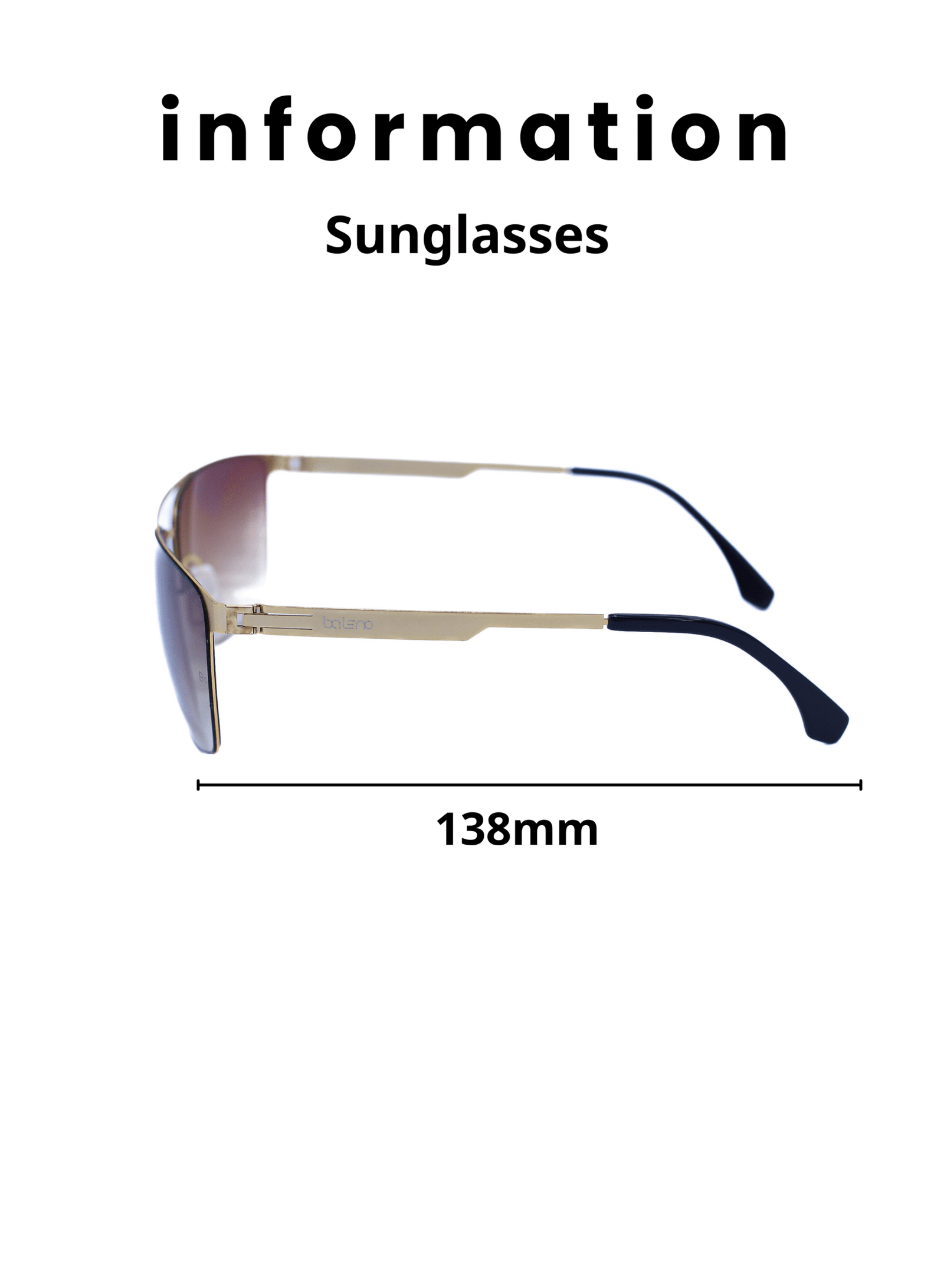 ا (1) Baleno Aviator Sunglasses with Polarized UV Protection Lenses – Lightweight, Durable Metal Frame for Men & Women, Perfect for Driving, Travel, and Outdoor Activities" P8852 C3 - Image 5