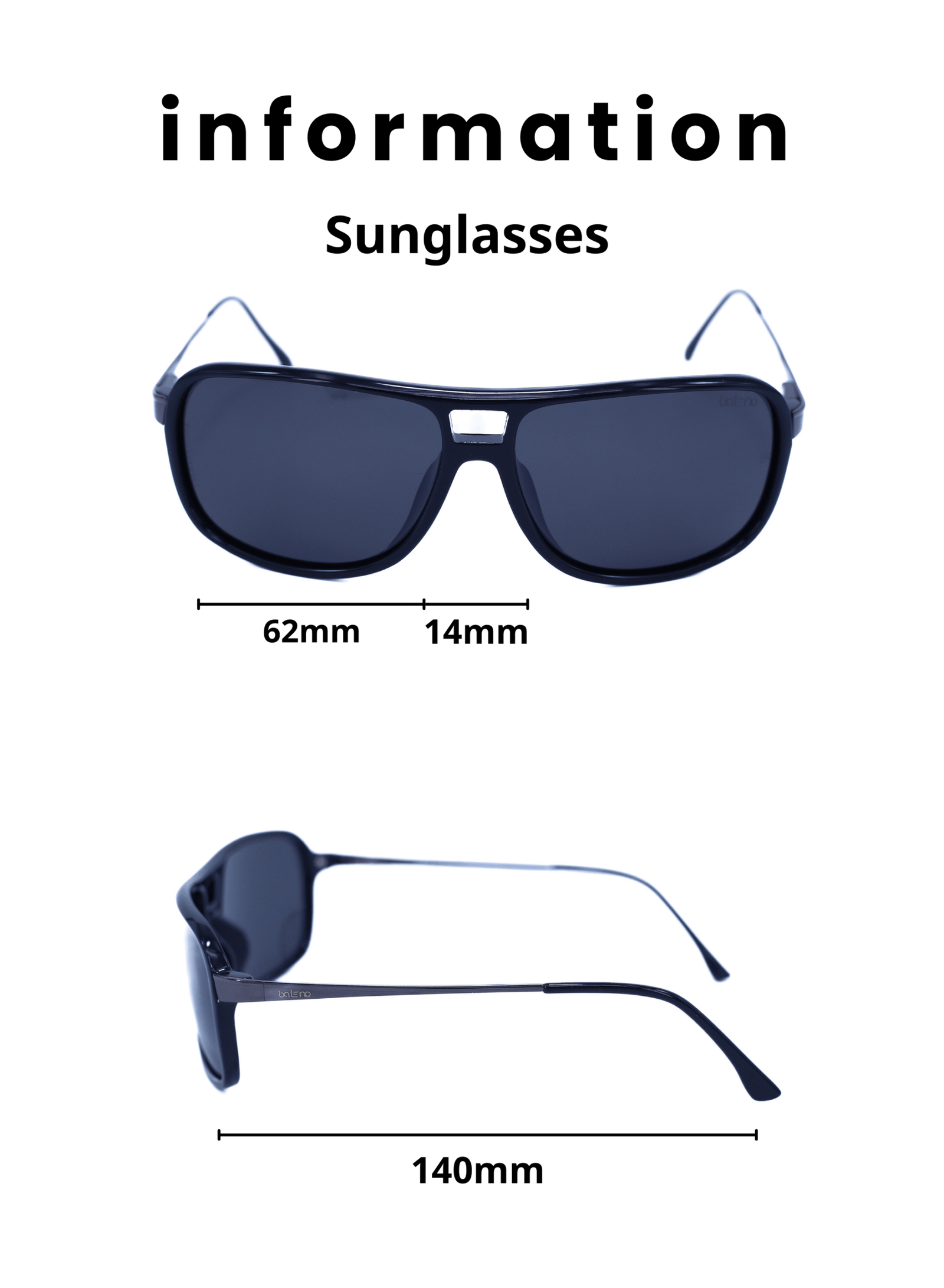 ا (3) Baleno Aviator Sunglasses with Polarized UV Protection Lenses – Lightweight, Durable Metal Frame for Men & Women, Perfect for Driving, Travel, and Outdoor Activities" P9105 A1 - Image 5