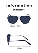 ⁦Baleno Aviator Sunglasses with Polarized UV Protection Lenses – Lightweight, Durable Metal Frame for Men & Women, Perfect for Driving, Travel, and Outdoor Activities" S 8560 605⁩ - الصورة ⁦4⁩