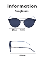 ⁦Baleno Aviator Sunglasses with Polarized UV Protection Lenses – Lightweight, Durable Metal Frame for Men & Women, Perfect for Driving, Travel, and Outdoor Activities" S4011 M1⁩ - الصورة ⁦5⁩